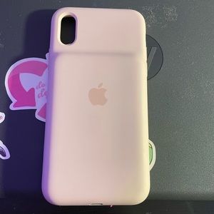 pink apple iphone X/XS charging case
